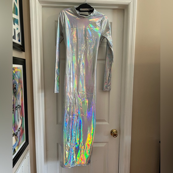 Holographic Long Sleeve Dress Akira NWT - Picture 6 of 8
